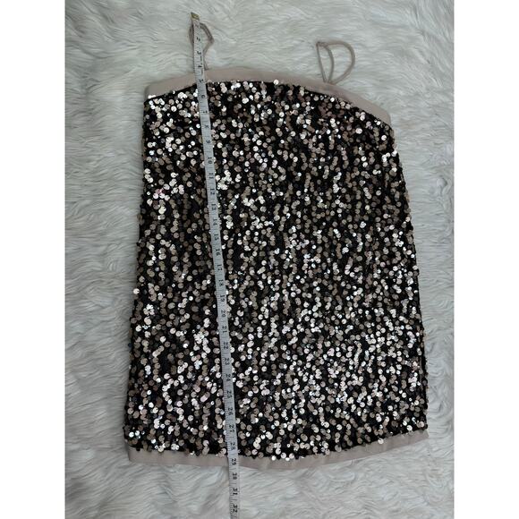 House of Harlow X Revolve Kristian Sequin Mini Dress Nude Black Size M - Picture 4 of 16